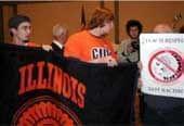 Students at meeting