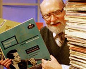 John Frayne holding an LP record