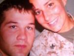 Elizabeth Ambros at the Marine Corps Air Station in Beaufort, South Carolina, with unidentified male