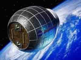 A satellite in space