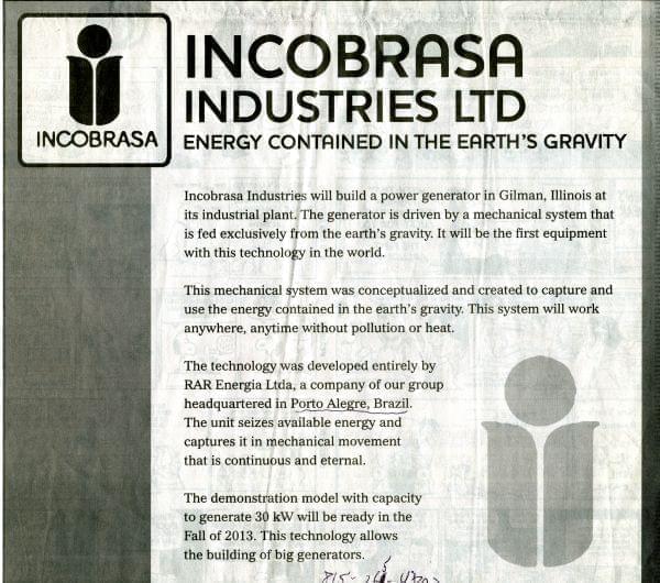 An advertisement from Incobrasa appeared in a Dec. 31, 2012 edition of the News-Gazette newspaper in Champaign.
