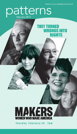 The cover of the February 2013 Patterns Magazine