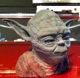 3-D printed bust of Yoda