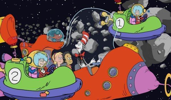 The Cat, Nick and Sally explore science concepts in a spaceship.