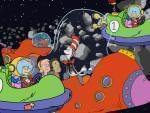 The Cat, Nick and Sally explore science concepts in a spaceship.