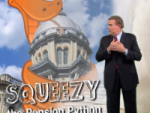 Squeezy, Illinois' pension python, was introduced by governor Pat Quinn last year. 