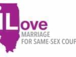 The logo for ILove, a group advocating for marriage equality in Illinois. 