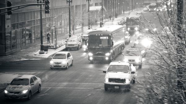 snow in Chicago