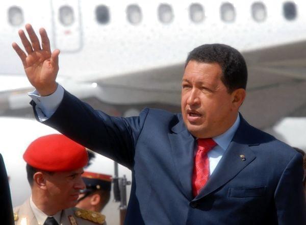Hugo Chávez on a visit to Guatemala.