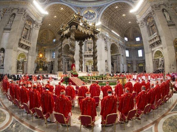 Cardinals attend a Mass
