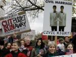 People in favor of gay marriage