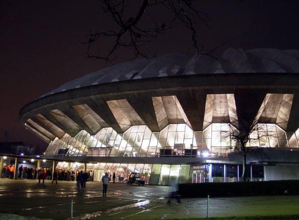 The outside of Assembly Hall in Champaign, Ill.