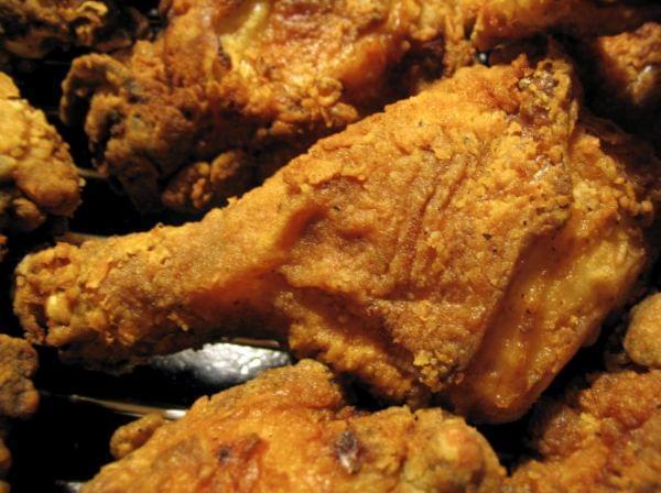 Pieces of fried chicken