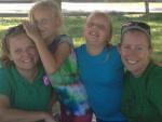 Katie Nolan is pictured on the far left with campers at Camp Peairs near Bloomington.