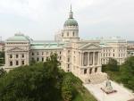 The Indiana Capitol building in Indianapolis.
