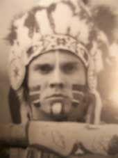 Chief Illiniwek posing