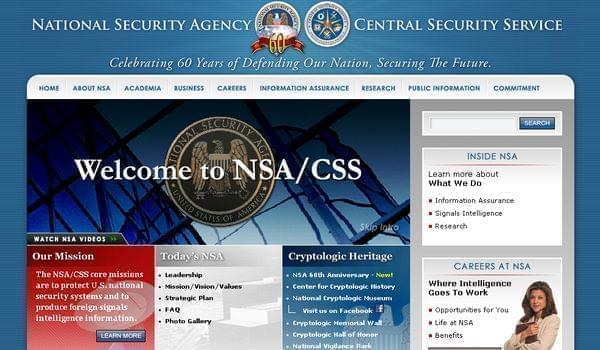 The National Security Agency's website