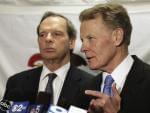 Illinois House Speaker Michael Madigan, with Senate President John Cullerton