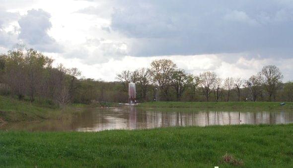 Effluent pond at the Industry Mine site.