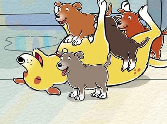 Puppies playing