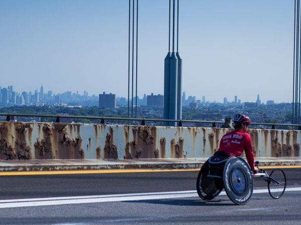 Ryan Chalmers pushes into New York City on the last leg of his Push Across America.