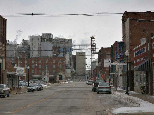 A grain elevator in Danville