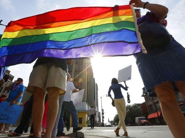 Supporters for same-sex marriage rally