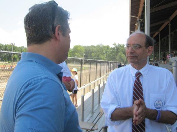 University of Illinois professor George Gollin, launching his run for Congress