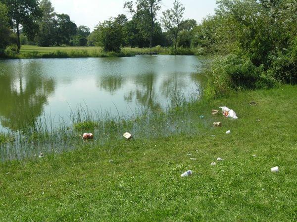 Litter in Chicago’s Washington Park neighborhood.