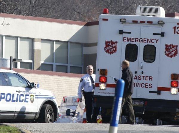 Emergency responders gather after Pennsylvania school stabbing