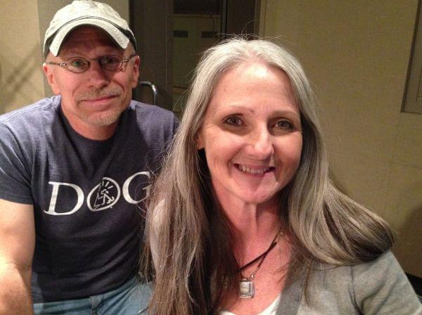 Joey Ramp and her ex-husband in WILL's studios.