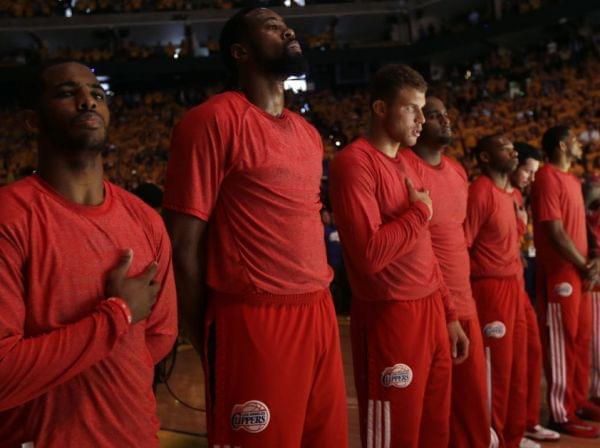 In a protest against comments attributed to Los Angeles Clippers owner Donald Sterling, the team's players wore their red warm-up shirts inside out to hide the team's logo. The NBA is still working to confirm Sterling made the controversial