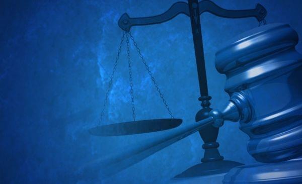 Scales of justice and gavel