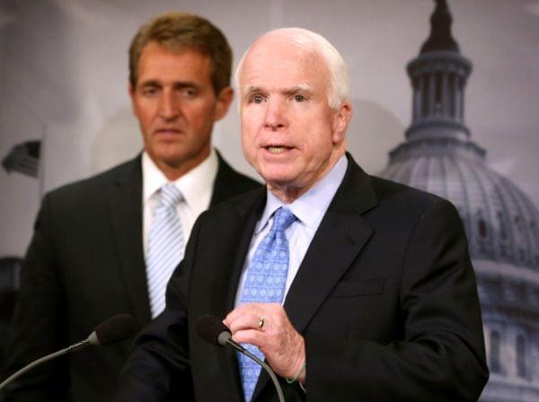 Sen. John McCain has long advocated a sort of voucher system in which veterans can get medical care "in the most efficient way possible." At a news conference Tuesday, he introduced the Veterans Choice Act, with fellow Arizona Republican Se