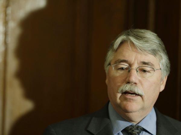 Indiana Attorney General Greg Zoeller speak during a news conference at the Statehouse Thursday, Dec. 20, 2012.