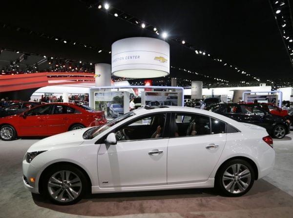 A Chevrolet Cruze is displayed at the North American International Auto Show in Detroit, in January.