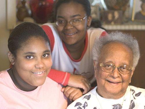 Gabby Ceaser, Lalaina Smith and Erma Bridgewater of Champaign, Illinois