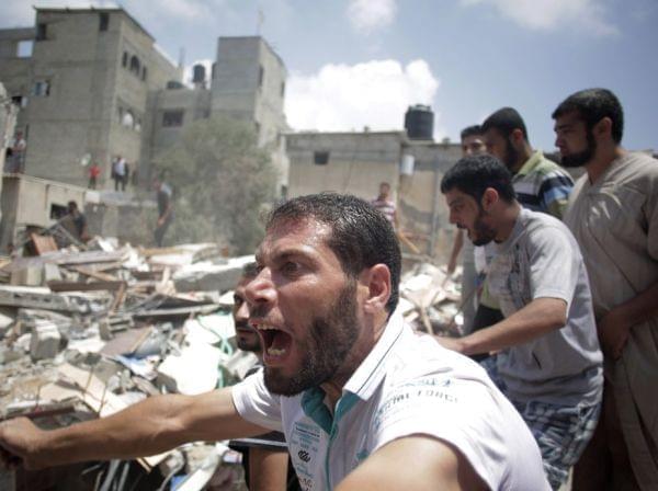 House destroyed by a missile strike in Gaza City