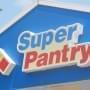 Super Pantry logo on the front of a Super Pantry convenience store located in Urbana.
