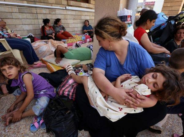 Iraqi Christians rest in Irbil.