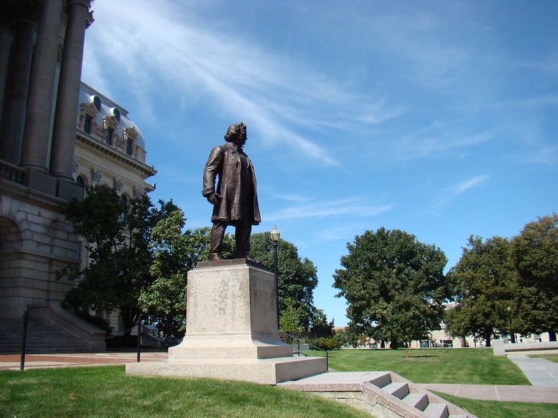 Stephen Douglas statue in Springfield, Illinois.