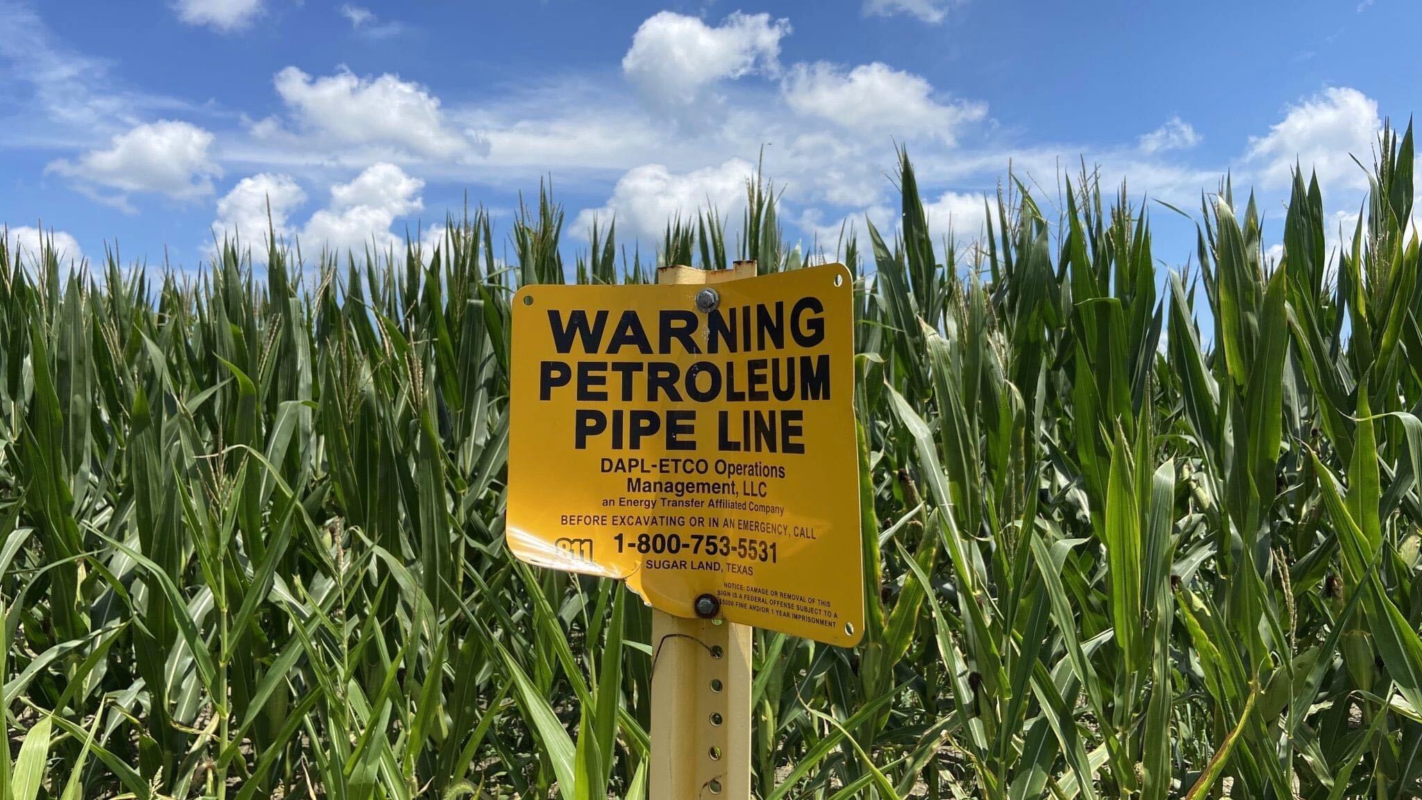 The Dakota Access Pipeline is one of several major pipelines running through south-central Illinois to the oil terminal hub in Patoka.