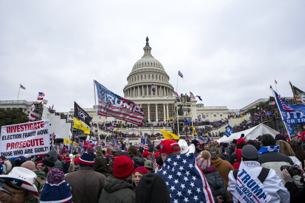 Supporters of President Donald Trump rally at the U.S. Capitol on Wednesday, Jan. 6, 2021, in Washington. (