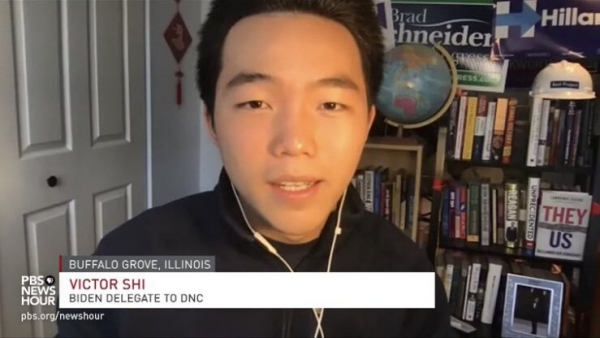 Victor Shi, youngest Joe Biden delegate in Illinois