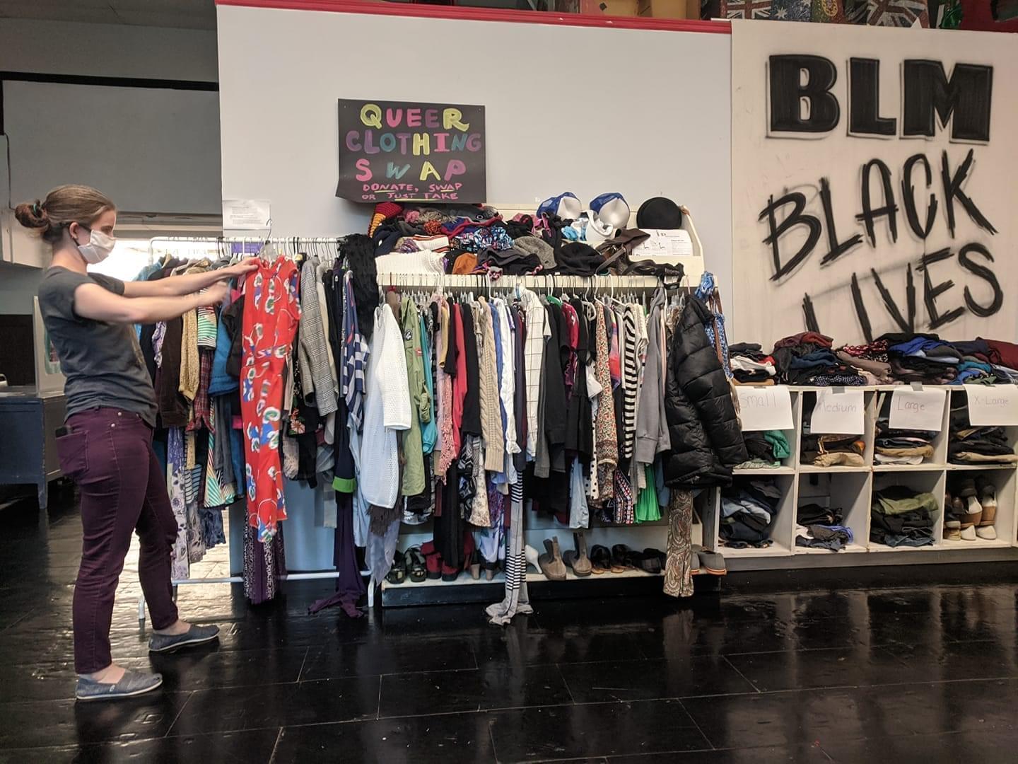 Uniting Pride of Champaign County held a queer clothing swap at the Independent Media Center in Urbana as part of Pride Month.