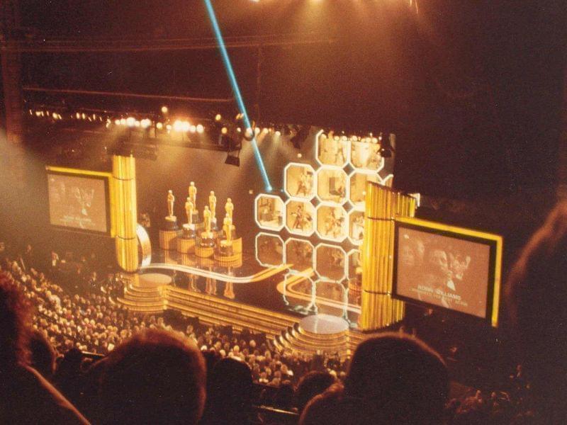 a photo from the audience at the Oscars in 1988