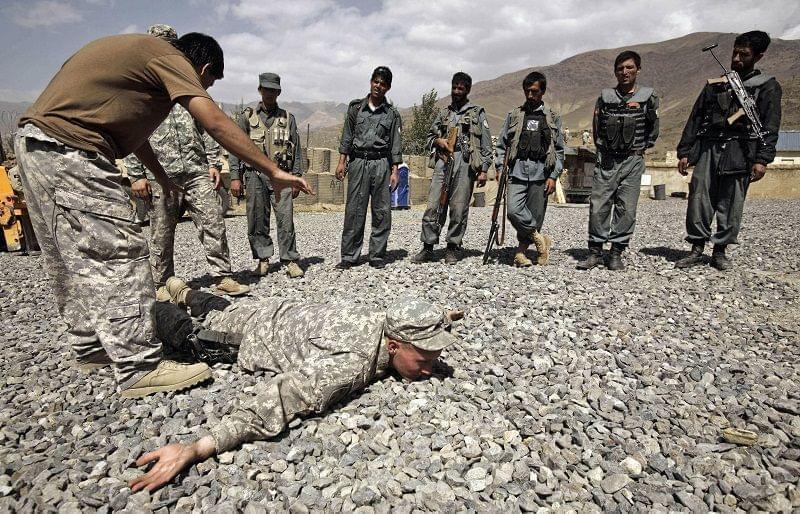 Training session for the Afghan National Police