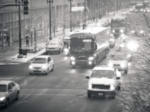 snow in Chicago