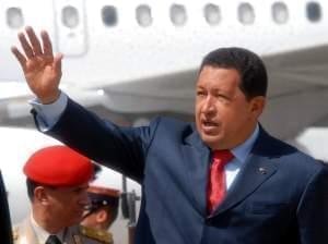 Hugo Chávez on a visit to Guatemala.