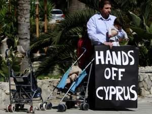 protestor in Cyprus